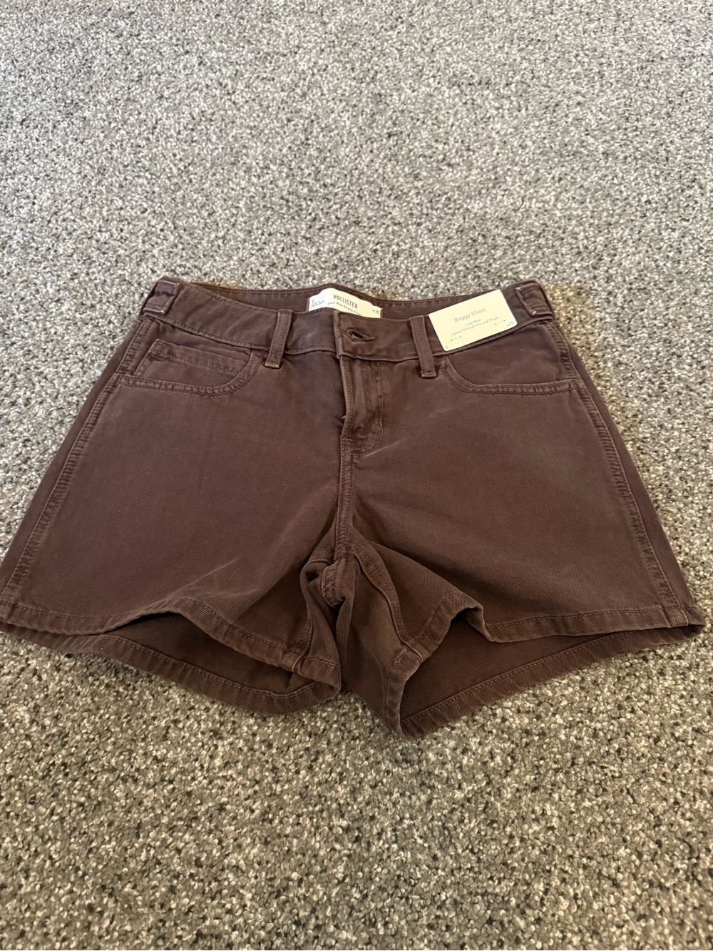 Low Rise Hollister Women's Brown Denim Shorts size 25
